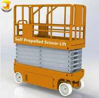 Plateforme élévatrice à ciseaux électrique autopropulsée en acier haute résistance, hauteur maximale 14,2 m, pour la logistique d'entrepôt et la construction