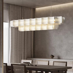 Wabi-sabi акриловые люстры для спальни, столовой, гостиной, круглый декоративный подвесной светильник, современный простой светодиодный светильник для домашнего освещения - Product Image 4