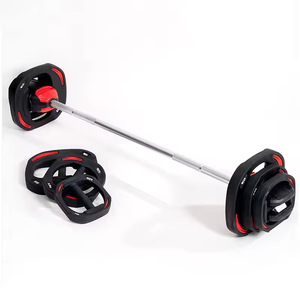 XH-Sports Juego de Barras Ajustables Universales de 1.5m-2.2m para Mujeres/Hombres, 10KG-20KG, Negro+Rojo, Hierro, Goma, Metal, Cartón, Cuerpo/Brazos/Piernas - Product Image 4
