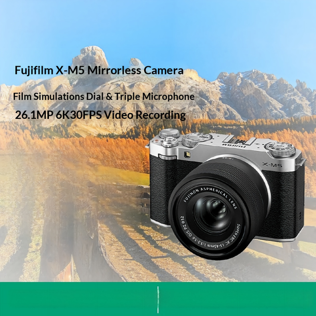 Fujifilm X-M5 Second-hand Digital High-definition 26.1MP 4K 3.0" Screen Entry Level Mirrorless Camera A+ Grade 1 Year Warranty