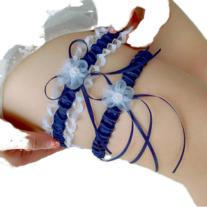 Ensemble de 2 jarretelles de mariée en dentelle florale avec nœud, accessoires de jambe pour <span class=keywords><strong>mariage</strong></span> <span class=keywords><strong>et</strong></span> fête, pour la mariée <span class=keywords><strong>et</strong></span> les femmes - Product Image 1