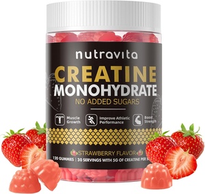 SWOOT Bonbons Gommeux <span class=keywords><strong>de</strong></span> Haute Qualité à la Créatine Monohydrate pour un Développement <span class=keywords><strong>Musculaire</strong></span> Rapide, Complément Pré-Entraînement pour le Fitness et les Sports, 120 Unités - Product Image 1