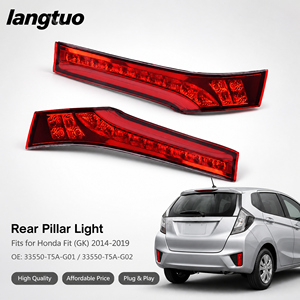 Feu arrière à LED à lentille rouge avec fonction <span class=keywords><strong>de</strong></span> feux <span class=keywords><strong>de</strong></span> positionnement et <span class=keywords><strong>de</strong></span> freinage pour Honda Fit Jazz GK5 2014-2020 - Product Image 1