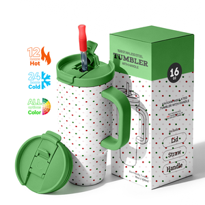 Taza de Acero Inoxidable 304 de Doble Pared con Aislamiento de 16 oz de Capacidad para Uso en Exteriores, Personalizada con Asa para <span class=keywords><strong>Agua</strong></span> - Product Image 3