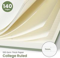 Carnet de notes exécutif A5 écologique à couverture rigide, coins arrondis, double fonction travail-étude, cadeau personnalisé vert