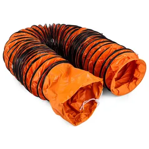 Flexible duct tarpaulin pu flexible reinforced ducting hose flexible ducting canvas for air conditioning JK