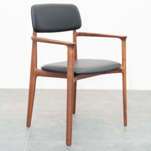 Luxury Ash Wood <b>Armchair</b> Upholstered <b>Dining</b> Chair with Comfortable Seat and Armrests Contemporary Furniture for Home PISANO - Product Image 4