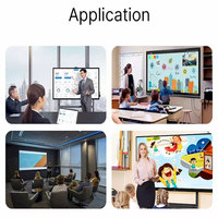 Tableau blanc interactif 65 pouces 4K IPS avec écran tactile LED et caméra IA pour l'éducation, les salles de classe et les réunions (panneau plat)