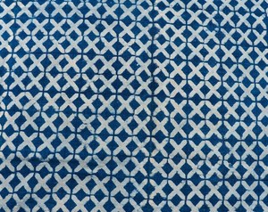 Tapis Kilim en coton bleu indigo tissé à la main, imprimé en bloc, tissage plat, style bohème, pour sol, 5x8 6x9 8x10 9x12 - Product Image 3