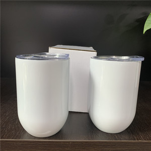 USA 12oz blanc plus droit ébauches de bricolage revêtement par <span class=keywords><strong>sublimation</strong></span> adapté à la tasse de voyage <span class=keywords><strong>au</strong></span> <span class=keywords><strong>four</strong></span> avec couvercle pour cadeaux personnalisés - Product Image 2