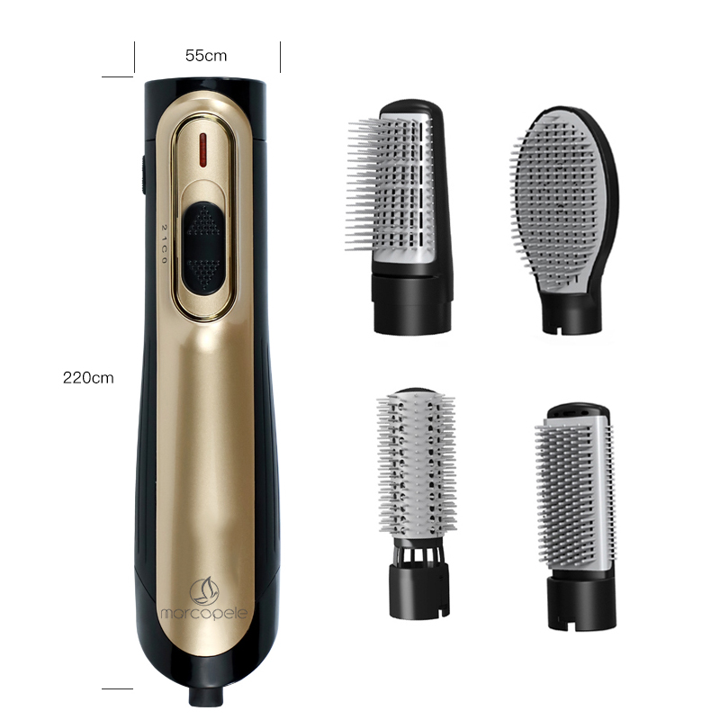 Оптовая продажа, профессиональный фен для волос, вращающаяся плойка, электрическая расческа для горячих волос, щетка для выпрямления, фен для волос