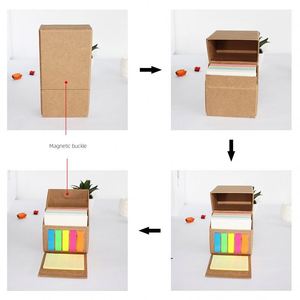 Nuevas Notas Adhesivas Magnéticas con Tapa Abatible, Creativas, de Colores, para la Escuela/Oficina, con Marcadores de PET y Caja, para Regalo Promocional de Papelería - Product Image 6