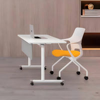 Table longue mobile en métal au design moderne et simple, personnalisable, pliable, pour l'école, le bureau ou les conférences