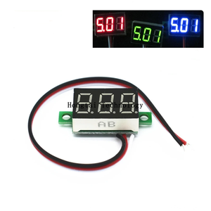 Voltmetro a 3 fili a tre fili 0.36 pollice DC 0V-30V voltmetro moto voltmetro modulo display digitale - Product Image 4