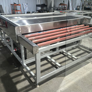 Machine horizontale de lavage et de séchage du verre pour la fabrication de fenêtres et de portes, pour verre isolant et verre plat en acier inoxydable - Product Image 5