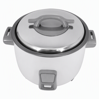 Cuiseur à riz commercial 10L 2900W, grande capacité, cuiseur électrique industriel avec couvercle en acier inoxydable épais pour cantine et hôtel