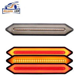 LED Truk Trailer Mobil Lampu Rem Terbalik Neon Dinamis Flash Tail Brake Sequential Mengalir Lampu Sein 12V 24V