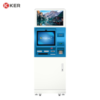Guichet automatique crypté automatique, utilisation en intérieur, sur pied, écran LCD, scanner de passeport, lecteur de code-barres, échange de devises, paiement