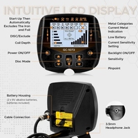 Detektor Logam 13" Profesional Tahan Air dengan Koil Pencari Emas dan Layar LCD Sensitivitas Tinggi Pinpoint