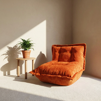 Canapé de sol ergonomique douillet et moelleux en tissu pour salon et chambre à coucher, idéal pour la détente