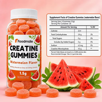 Gommes de créatine 99% pure pour hommes et femmes, croissance musculaire, forme de dessin animé, multicolores, sucrées, bouteille de 360g, emballage en vrac
