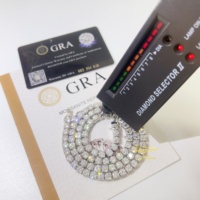 Prêt à expédier Stock en gros de qualité supérieure Prix de gros 3mm 4mm 5mm Bracelet en argent 925 Collier Chaîne tennis en moissanite