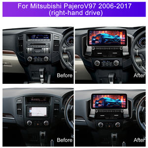 Cadre d'autoradio Android Podofo 12.3 ''pour <span class=keywords><strong>Mitsubishi</strong></span> Pajero V97 2006-2017 4 + 64G Wireless CarPlay/Android Auto/GPS/WIFI Autoradio - Product Image 4