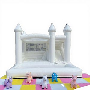 <span class=keywords><strong>Castillo</strong></span> Inflable Blanco de PVC para Niños con Tobogán, Piscina de Pelotas, Doble Costura, Accesorios, Kit de Reparación, Exhibidores para Bodas, Diseño Marino - Product Image 1