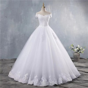 AL1098 2025 Vestido de Novia Blanco Modesto para Mujer, Estilo Medio Oriente, con Apliques de Encaje y Cristales, Tirante de un Solo Hombro, Talla Grande, para Boda o Graduación - Product Image 2