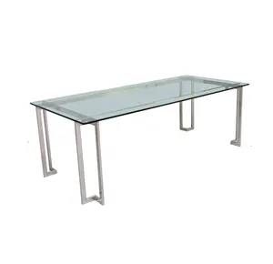 Lord Modern style special design dining table with stainless steel frame italian furniture meeting room table