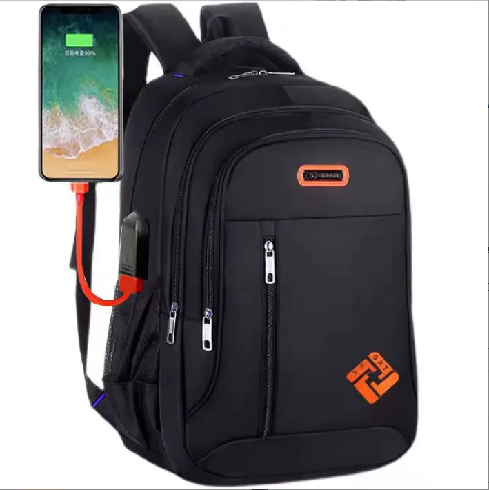 Mochilas de viaje escolares impermeables de gran capacidad personalizadas de gran venta 2024, bolsas para portátiles de negocios USB con logotipo