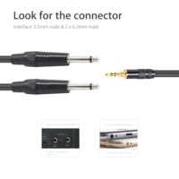 Doonjery — câble Audio Jack 6.35mm à Double Jack 1/4mm, adaptateur Jack 1/8 "TS, pour stéréo, 3.5 pouces, 3.5mm à Double Jack 6.5mm