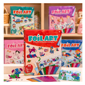 Kit de manualidades con láminas de animales de granja, pegatinas brillantes de aluminio, juego de aprendizaje de motricidad fina, regalo para el aula para estudiantes jóvenes - Product Image 5