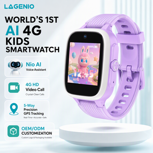 Relojes Inteligentes 4G <span class=keywords><strong>con</strong></span> IA para Niños y Niñas, de LAGENIO, Directo de Fábrica, <span class=keywords><strong>con</strong></span> GPS, LBS, AGPS, WIFI, Videollamada, SOS, Compra al por Mayor - Product Image 1