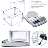 Balance de précision numérique LCD 0,01g avec pare-vent et chargeur, personnalisable OEM