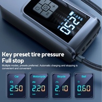 7.4V 12V Air Pump Car Tire Inflator LED Light Portable Tyre Inflator 6000mAh Electric Inflator Pump