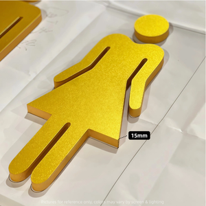 <span class=keywords><strong>Logo</strong></span> 3D en PVC peint de 15 mm pour toilettes, flèche directionnelle <span class=keywords><strong>WC</strong></span> <span class=keywords><strong>homme</strong></span> et <span class=keywords><strong>femme</strong></span>, personnalisation du <span class=keywords><strong>logo</strong></span> - Product Image 4