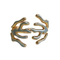 Penjepit Gorden Logam Gaya Cloisonné Mewah Ringan Terbaru, Desain Cabang yang Canggih, untuk Gorden Niche yang Elegan