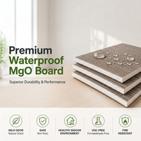 Panneau MGO incombustible résistant à l'humidité et à la décomposition, panneau en oxyde de magnésium laminé avec papier PVC/mélamine pour murs intérieurs