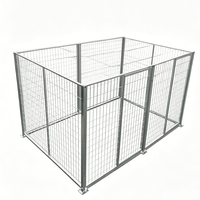 Cage pour chien en treillis soudé en acier galvanisé robuste, grande enclos extérieure, enclos pour animaux de zoo, niche pour chien, enclos de course, chenil