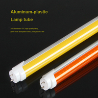 Tube LED T5 T8 sans UV couleur jaune, filtre UV semi-conducteur 500 nm, lumière LED T8 4 pieds ambre 18W pour salle blanche et musée d'art