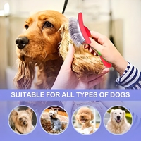 Brosse de toilettage flexible pour animaux de compagnie, avec logo personnalisé, 30 % plus d'épingles, poignée ergonomique en ABS, pour démêler et éliminer les poils, pour chiens de taille moyenne à grande