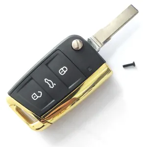 Modified Flip Remote Key Shell For V olkswagen V W Polo Passat B5 Golf MK5 Beetle 3 Buttons Replacement Car Key Cover