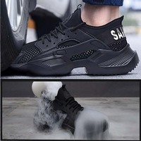 Nuevos Zapatos de Protección Laboral para Hombre, Ligeros, Suaves, Transpirables, Seguros, Antiaplastamiento, Antipinchazos, con Puntera de Acero, Antideslizantes, para Invierno