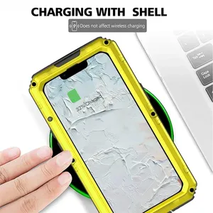 Étui de protection robuste en métal Doom Armor étanche <span class=keywords><strong>pour</strong></span> iPhone 16e 17e 16 15 14 13 12 11 Pro Max XS XR 8 7 Plus, coque antichoc - Product Image 3
