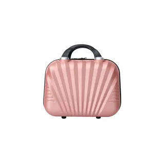 Borsa per il trucco con guscio duro ABS custodia cosmetica borse da viaggio valigia bellezza scatola cosmetica OEM all'ingrosso di alta qualità 9 pollici
