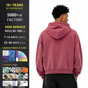 Sudadera con Capucha de Algodón Estampada de Corte Holgado con Lavado Ácido para Moda Urbana, Fabricación al por Mayor - Product Image 6