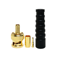 Conector Coaxial RF SDI BNC de Fábrica con Conector Flex5 1855A Completamente Chapado en Oro con Funda Protectora