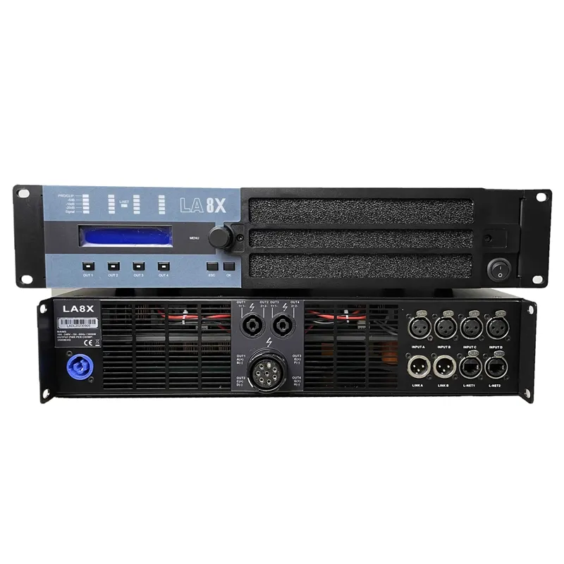 La8x Versterker 4 Kanaals Amp Audio Professionele Dj Versterker Dsp Apparatuur Pro Versterker Party Geluid