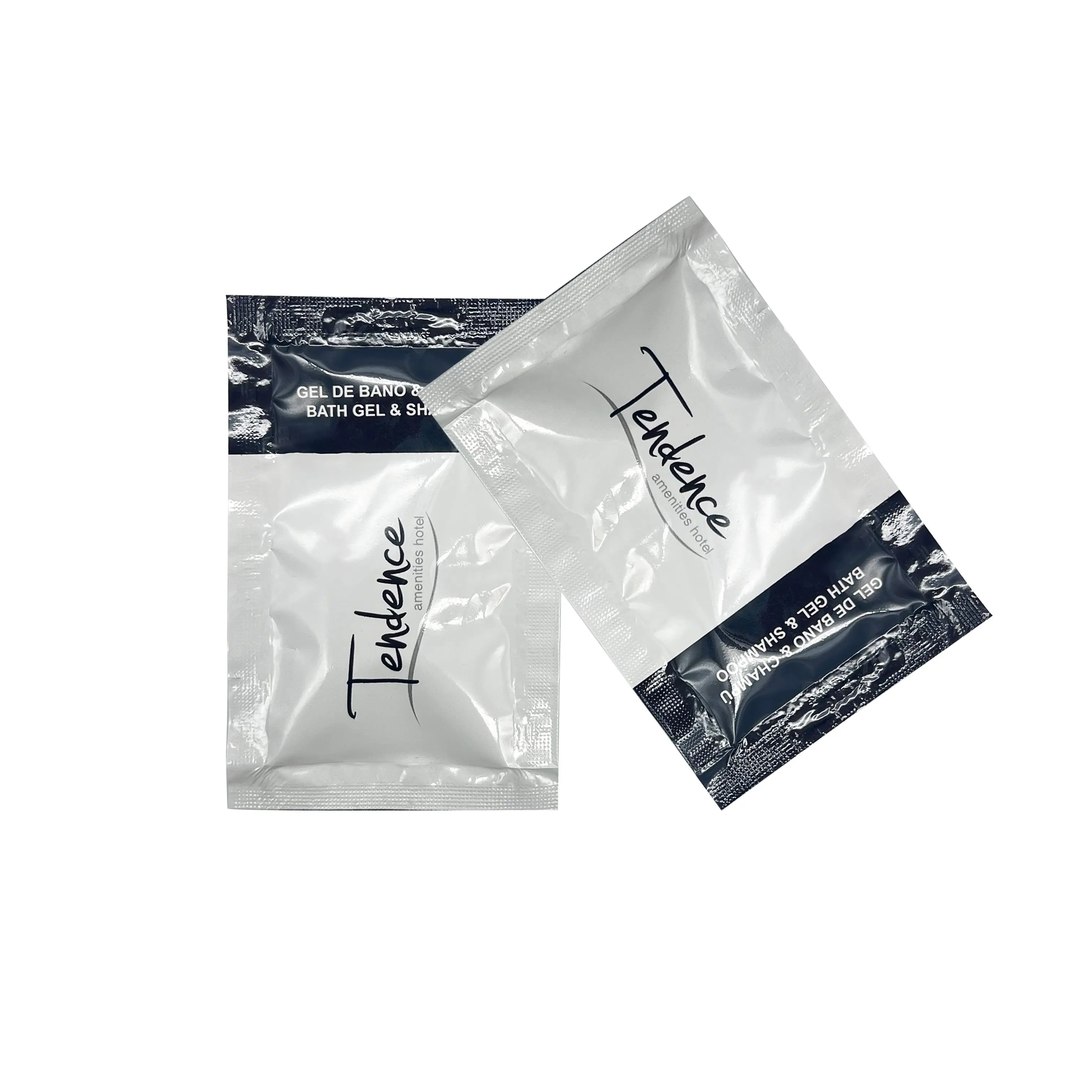 Bolsa de muestra cosmética, embalaje plano, bolsa de papel de aluminio de plástico, bolsa pequeña para el cuidado de la piel con impresión
